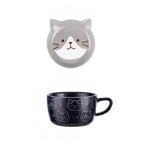Animal Relief Ceramic Mug with Lid & Plate – Cute Design Coffee Cup - Lya's wedding