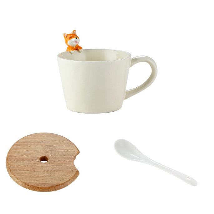 Ceramic Mug with Lid – Cat/Dog Design - Lya's wedding