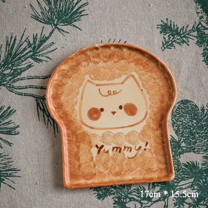 Handcrafted Ceramic Cat/Puppy Coffee Cup & Plate - Lya's wedding