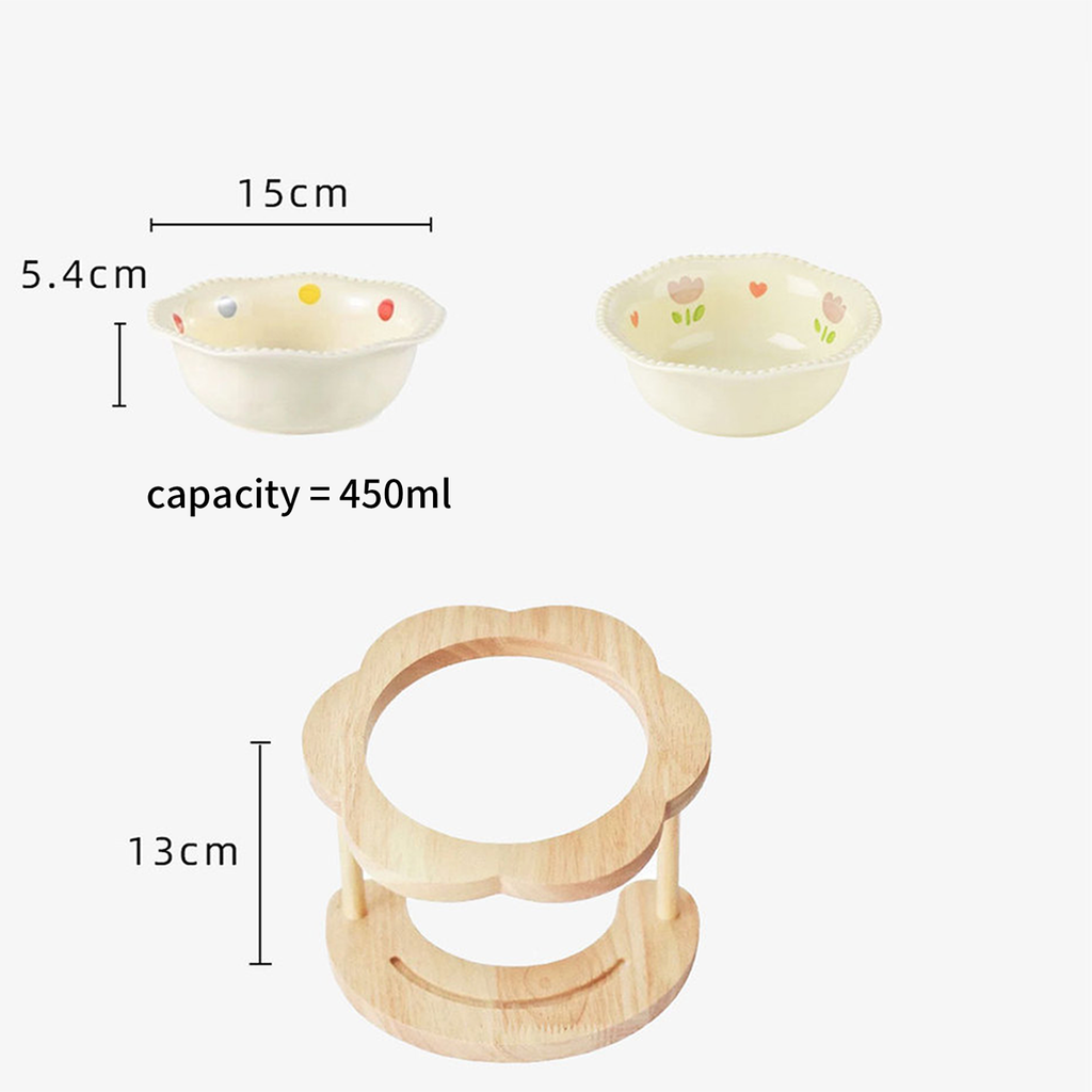 Cream style pet feeding bowl - Lya's wedding