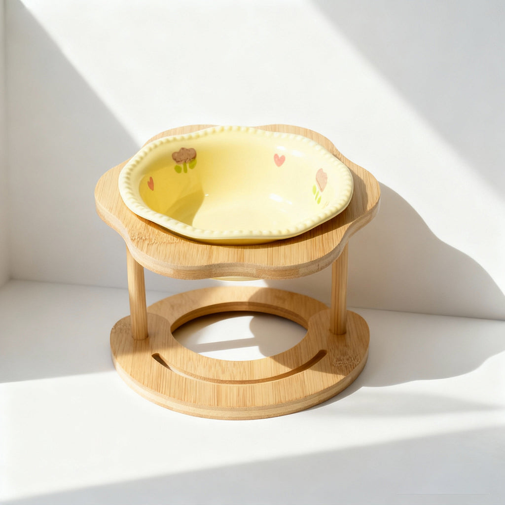 Cream style pet feeding bowl - Lya's wedding