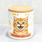 Hand-Painted Custom Pet Memorial Urn with Bamboo Lid – Personalized Ashes Keepsake - Lya's wedding