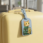 Custom Pet Luggage Tag – Personalized Leather Suitcase Tag with Hand-Painted Pet Portrait - Lya's wedding