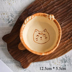 Handcrafted Ceramic Cat/Puppy Coffee Cup & Plate - Lya's wedding
