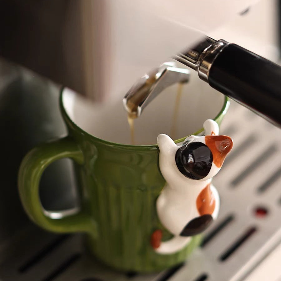 Cute 3D Peek Cat Coffee Mug - Lya's wedding
