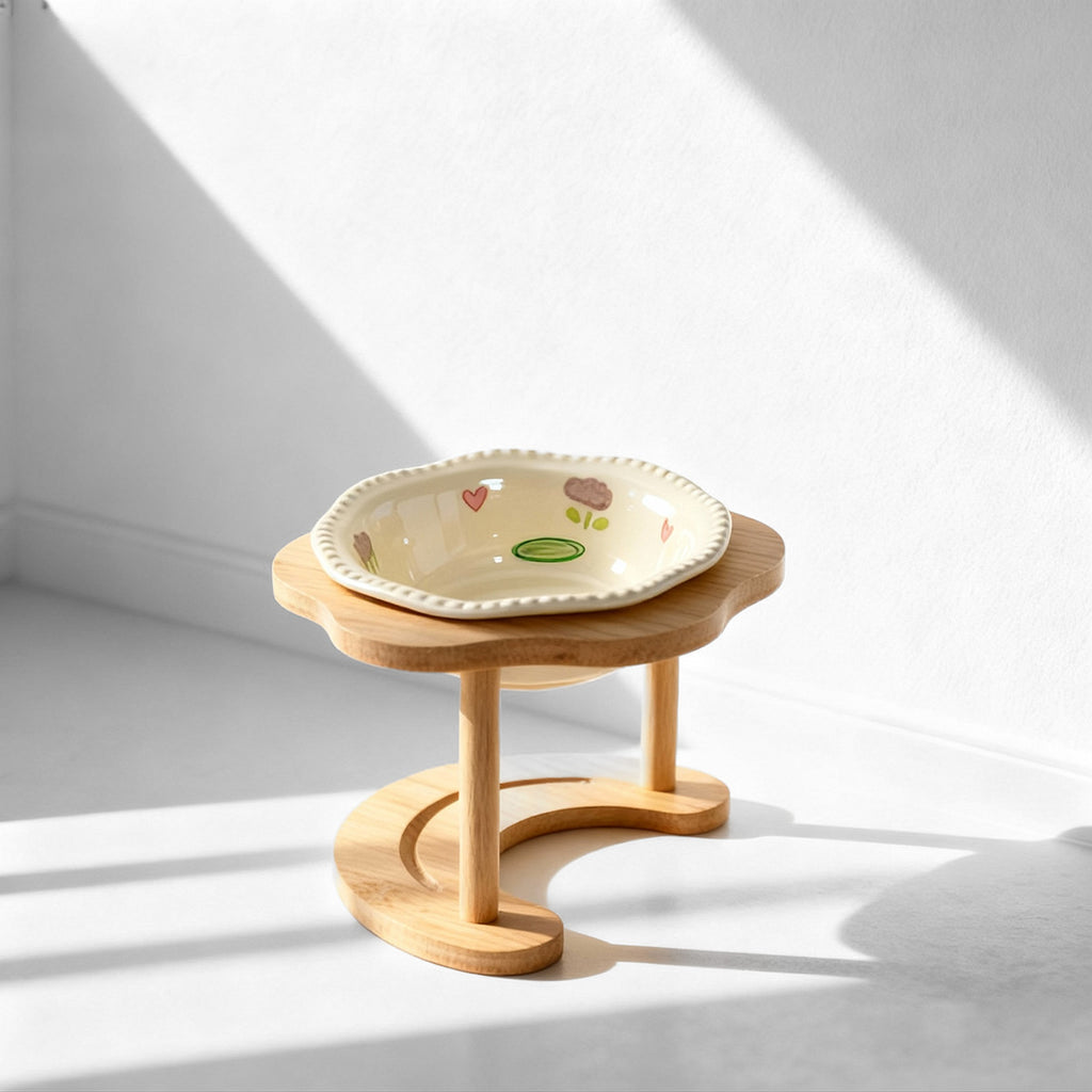 Cream style pet feeding bowl - Lya's wedding