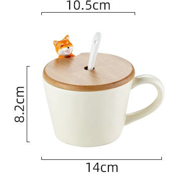 Ceramic Mug with Lid – Cat/Dog Design - Lya's wedding