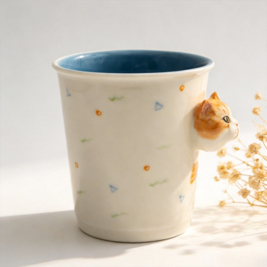 Custom 3D Pet Head Mug – Hand-Sculpted Ceramic Coffee Cup - Lya's wedding