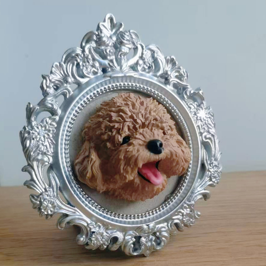 Custom 3D Printed Pet Head – Personalized Pet Portrait Sculpture - Lya's wedding