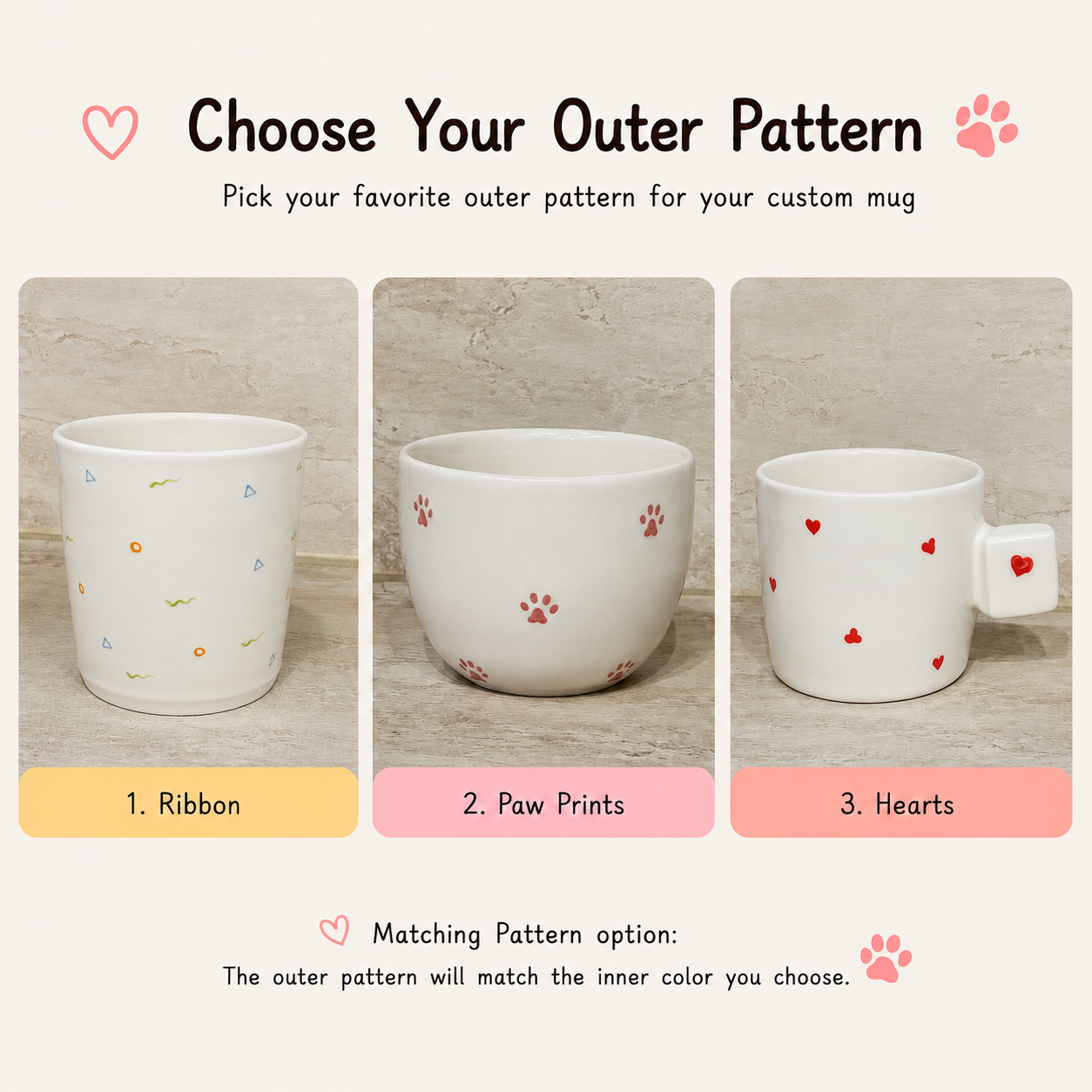 Custom Handmade Pet Mug with 3D Pet Sculpture - Lya's wedding