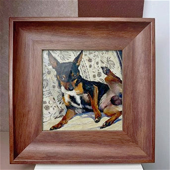 Custom Pet Portrait Painting – Hand-Painted Framed Artwork - Lya's wedding
