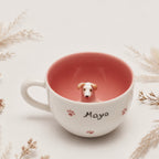 Custom Handmade Pet Mug with 3D Pet Sculpture - Lya's wedding