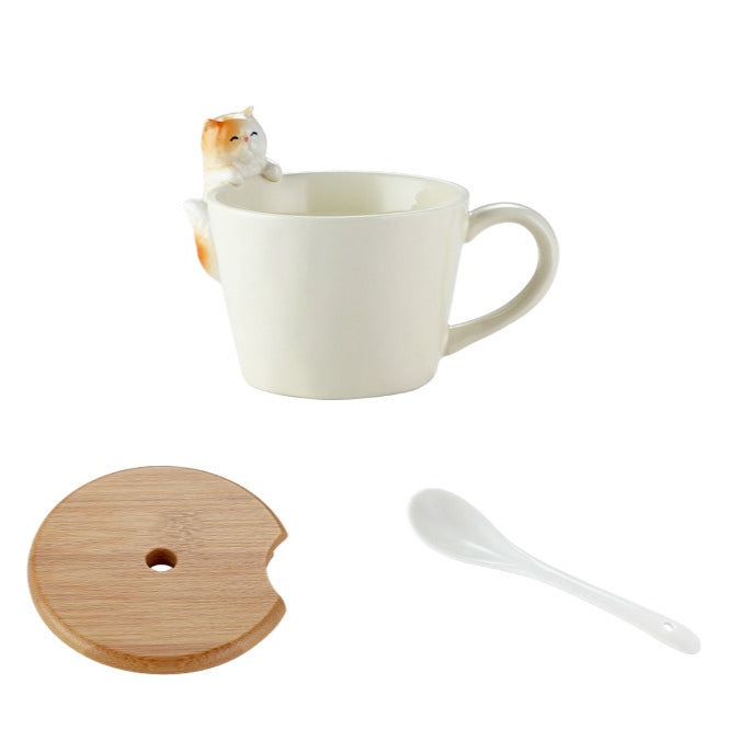 Ceramic Mug with Lid – Cat/Dog Design - Lya's wedding