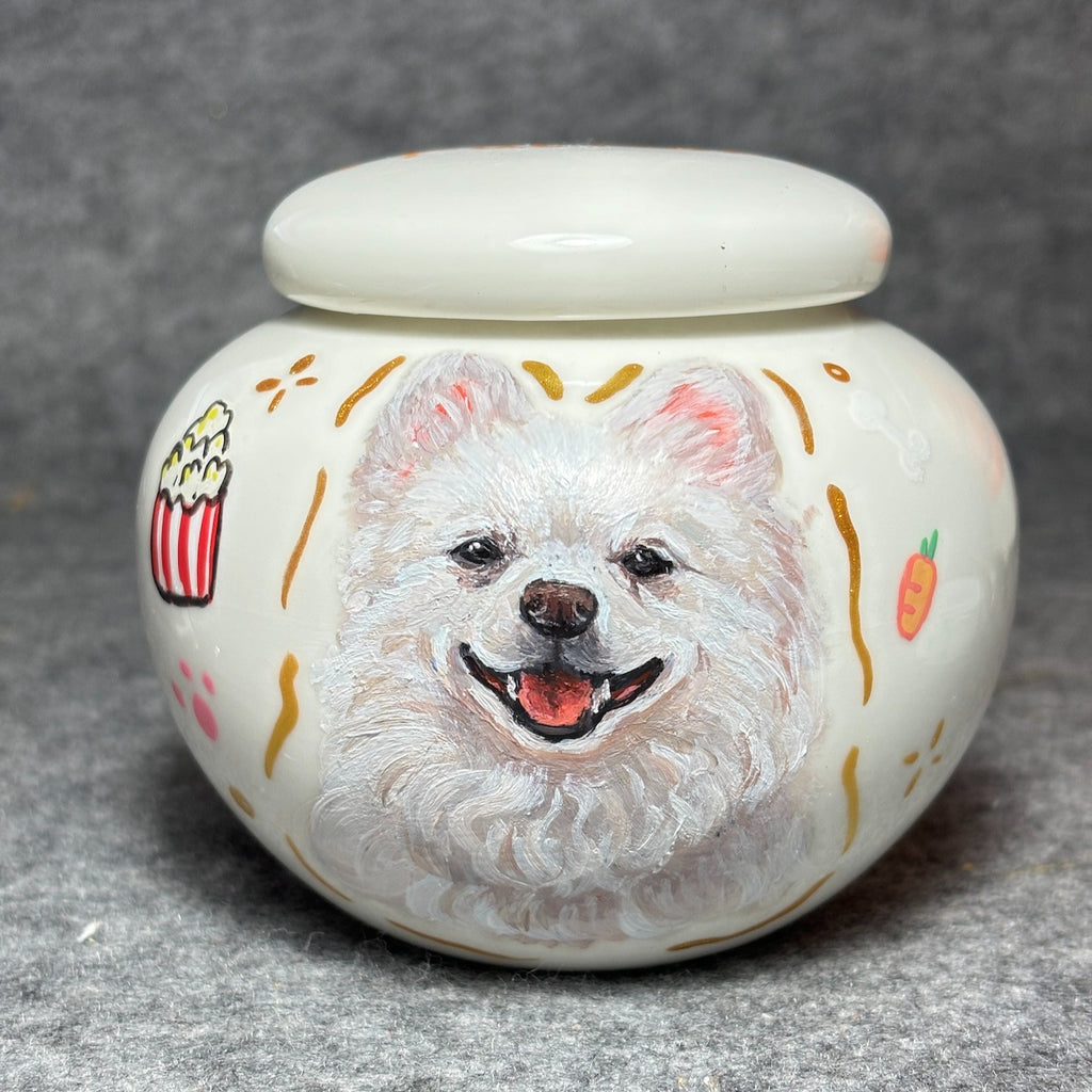 Hand-Painted Custom Pet Memorial Urn – Personalized Ashes Keepsake for Small Pets - Lya's wedding