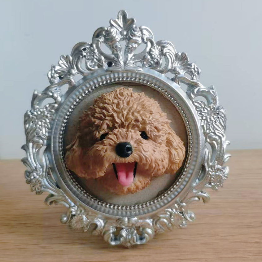 Custom 3D Printed Pet Head – Personalized Pet Portrait Sculpture - Lya's wedding