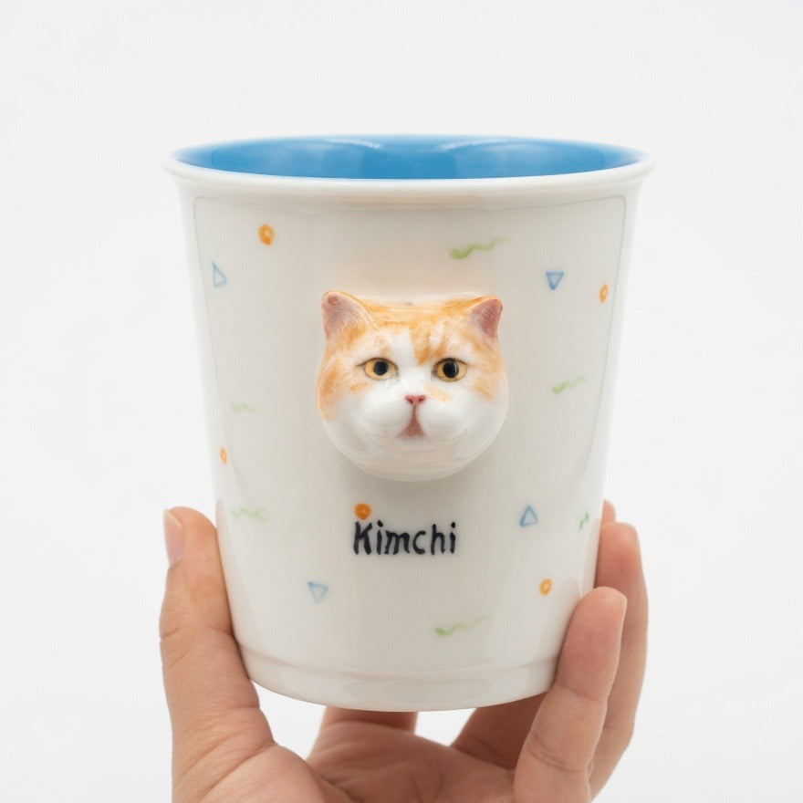 Custom 3D Pet Head Mug – Hand-Sculpted Ceramic Coffee Cup - Lya's wedding