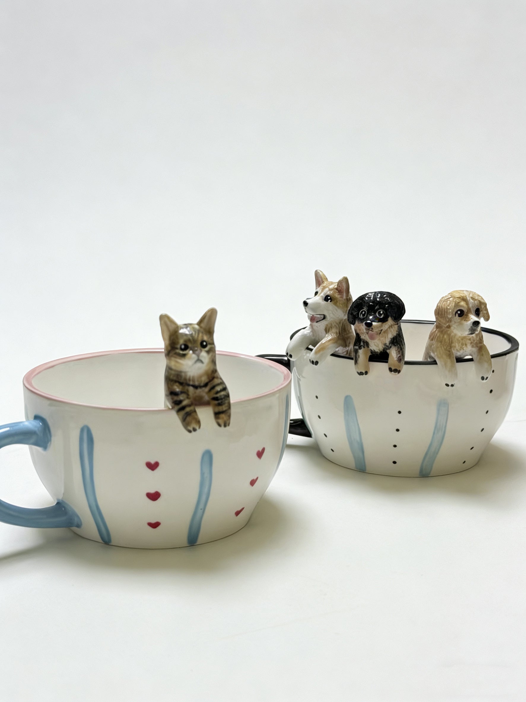 Handmade Custom Pet's Figure Ceramic Mug - Lya's wedding