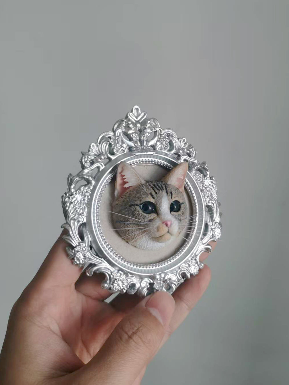 3D Printed Pet Portrait Frame - Lya's wedding