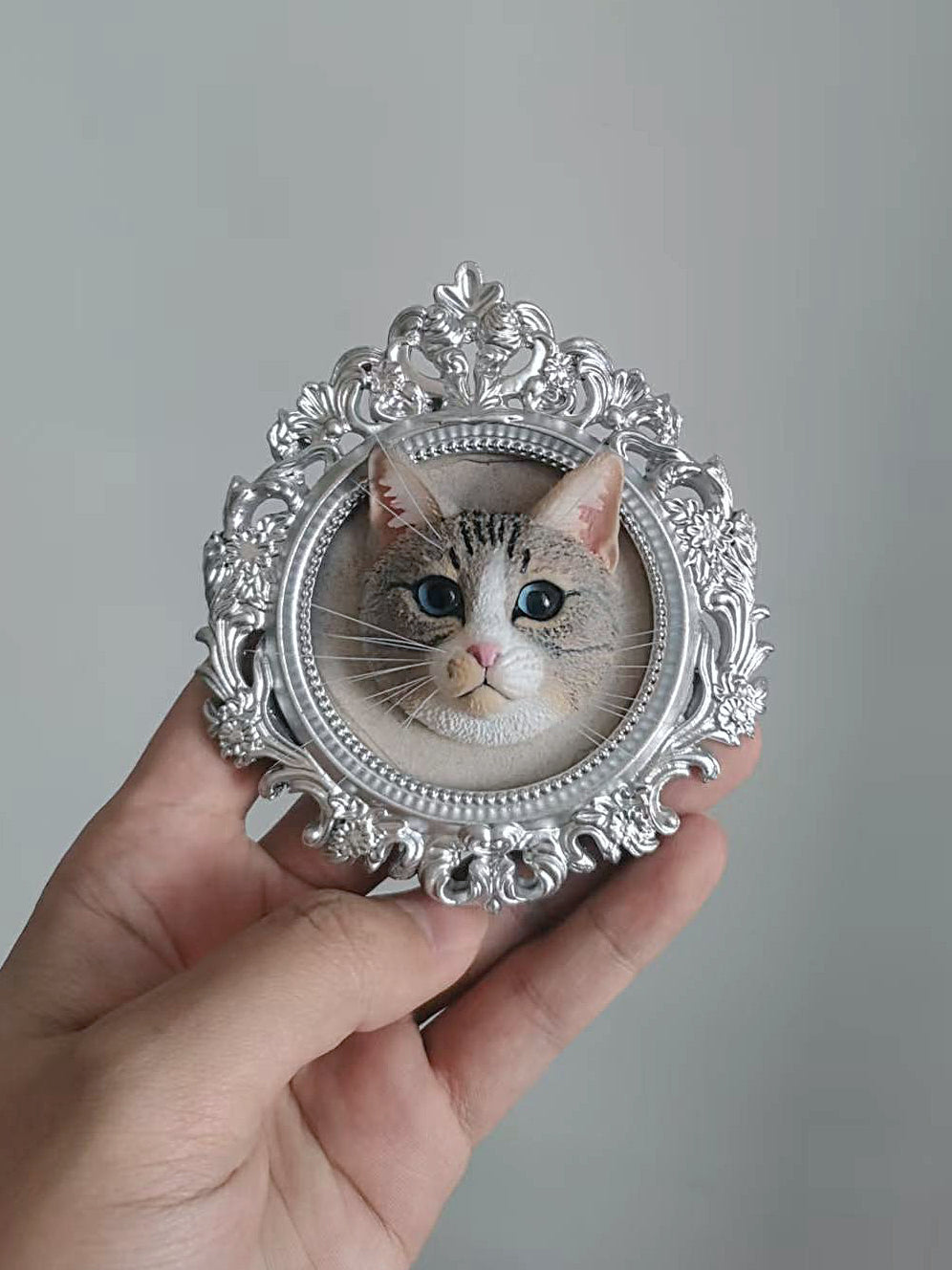 3D Printed Pet Portrait Frame - Lya's wedding