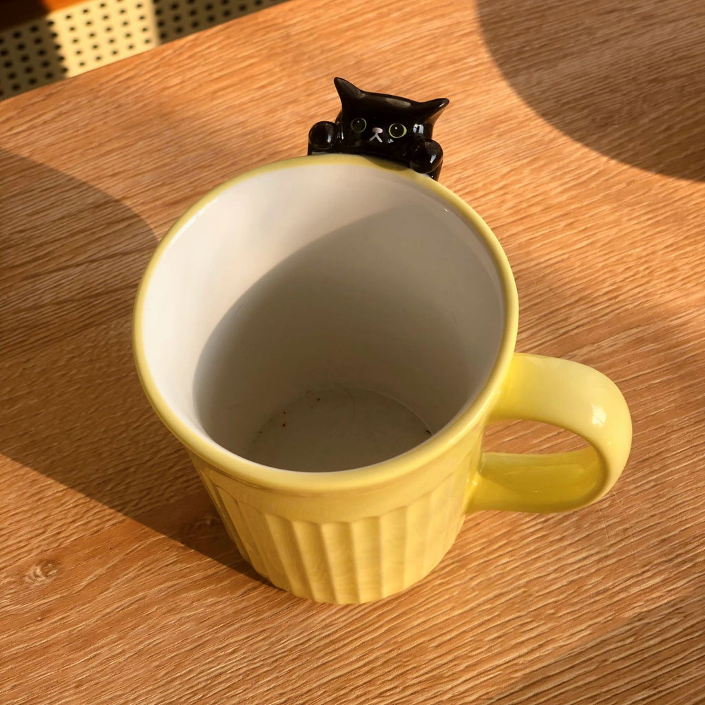 Cute 3D Peek Cat Coffee Mug - Lya's wedding