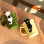 Cute 3D Peek Cat Coffee Mug - Lya's wedding