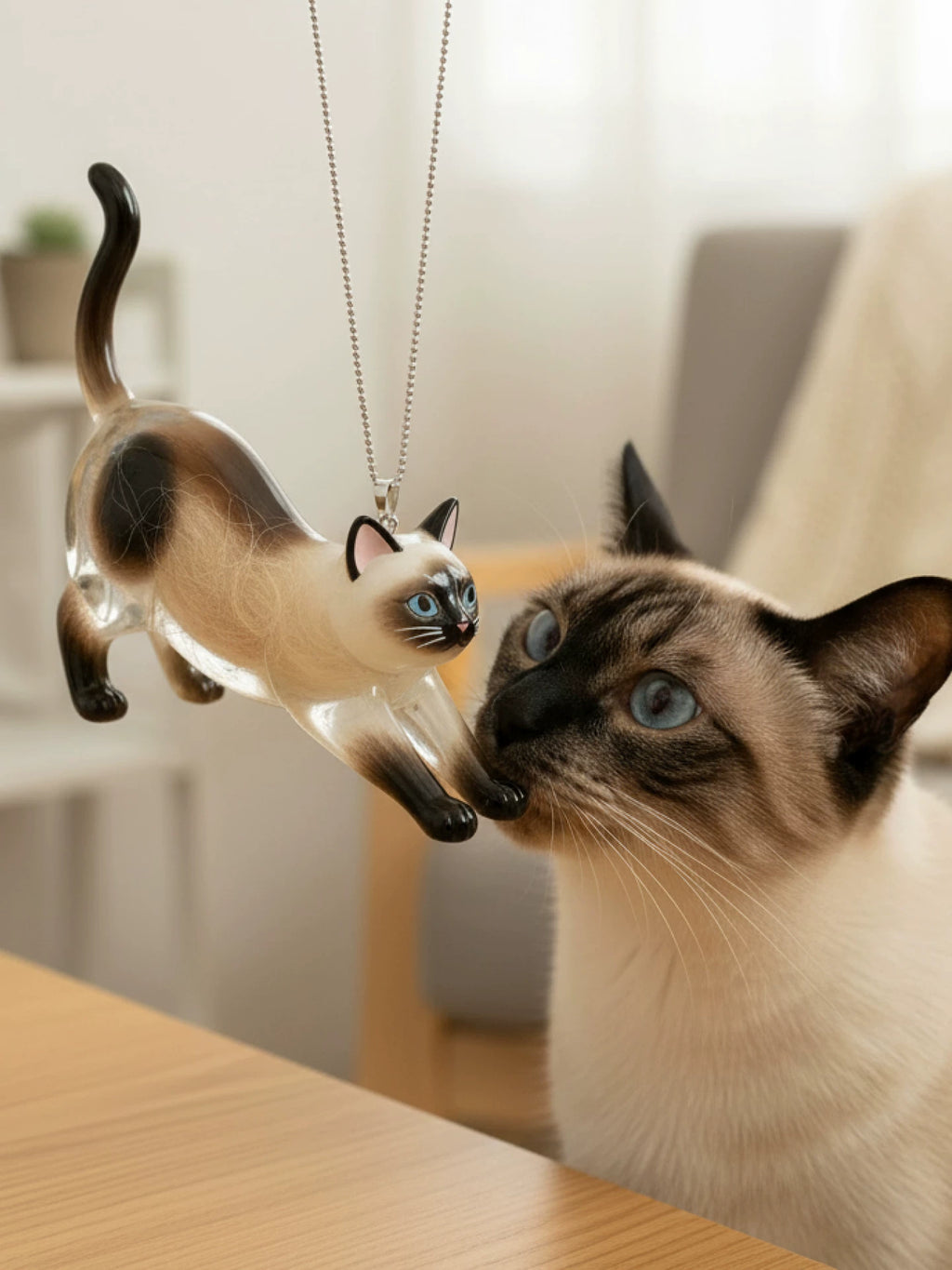 Cat Fur Keepsake Keychain – Clear Pet Hair Memory Pendant - Lya's wedding