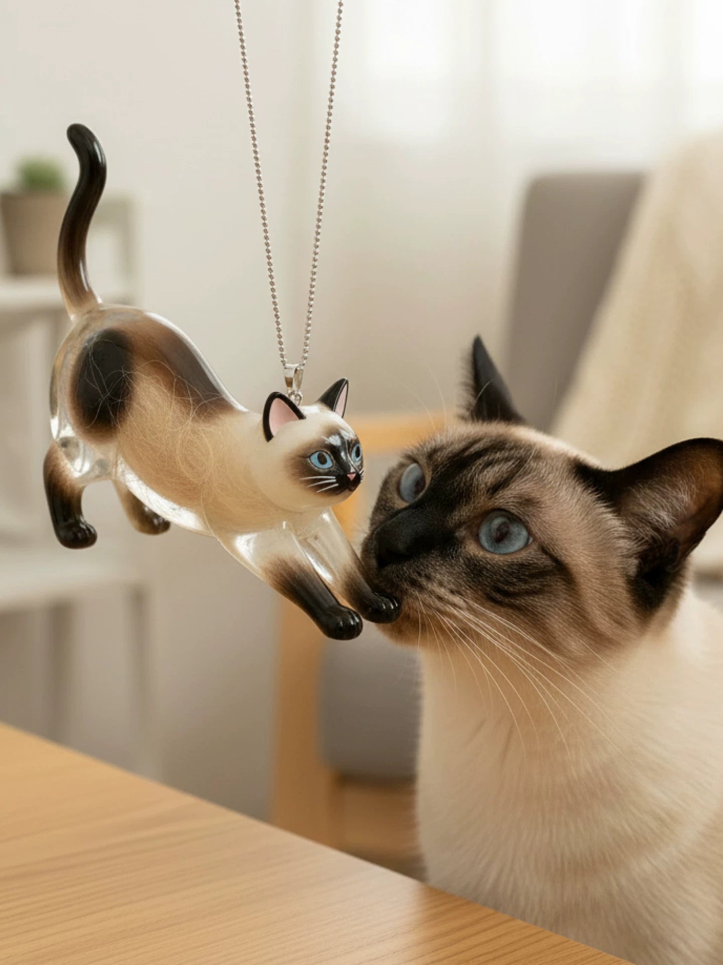 Cat Fur Keepsake Keychain – Clear Pet Hair Memory Pendant - Lya's wedding