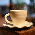 Sleeping Cat Ceramic Coffee Cup with Saucer