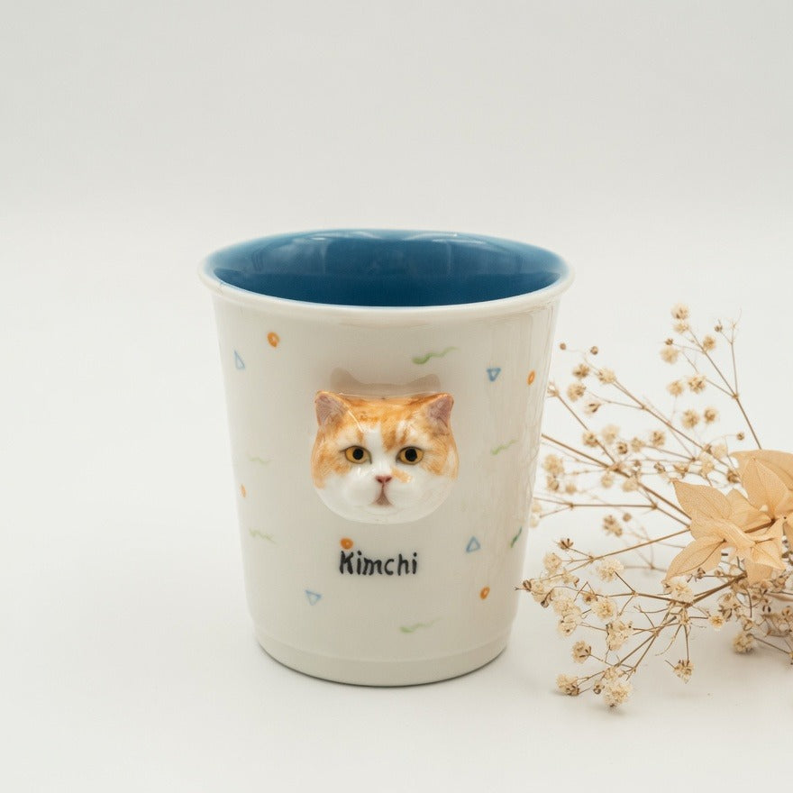 Custom 3D Pet Head Mug – Hand-Sculpted Ceramic Coffee Cup - Lya's wedding