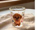 Hand-Painted Custom Pet Glass Cup – Personalized Portrait Drinking Glass - Lya's wedding