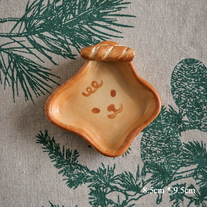 Handcrafted Ceramic Cat/Puppy Coffee Cup & Plate - Lya's wedding
