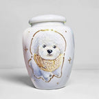 Hand-Painted Custom Pet Memorial Urn – Classic Personalized Ashes Keepsake - Lya's wedding