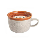 Animal Relief Ceramic Mug with Lid & Plate – Cute Design Coffee Cup - Lya's wedding