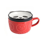 Animal Relief Ceramic Mug with Lid & Plate – Cute Design Coffee Cup - Lya's wedding